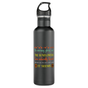 Sonnenblume Lover   Die Sonnenblumen drehen sich v Edelstahlflasche