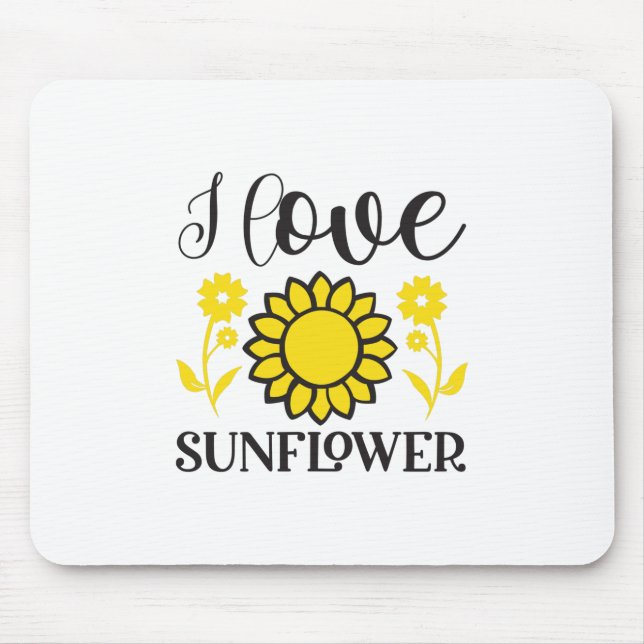 Sonnenblume Lover | I Liebe Sonnenblumen Mousepad (Vorne)
