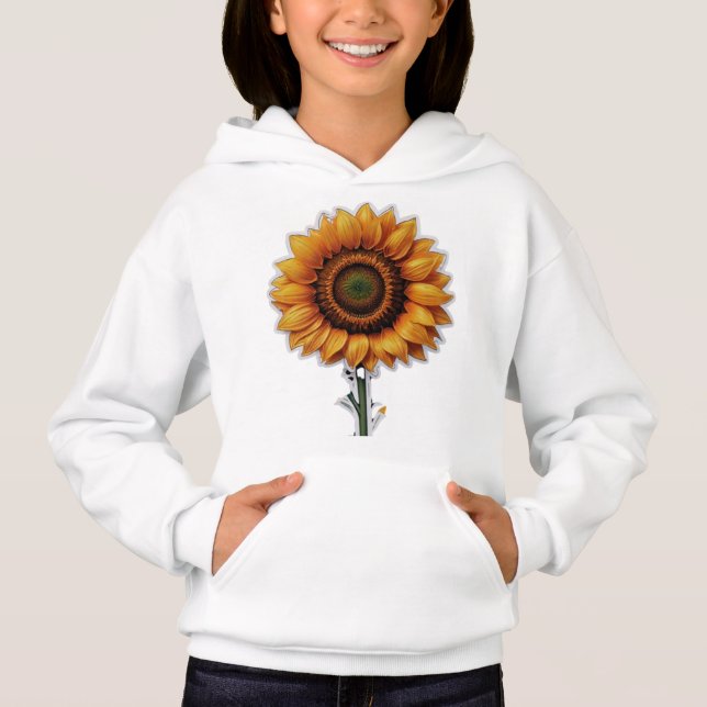 Sonnenblume | Mädchen Pullover Hoodie (Vorderseite)