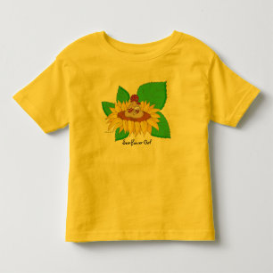 Sonnenblume Mädchen Ukrainische Volkskunst Kleinkind T-shirt