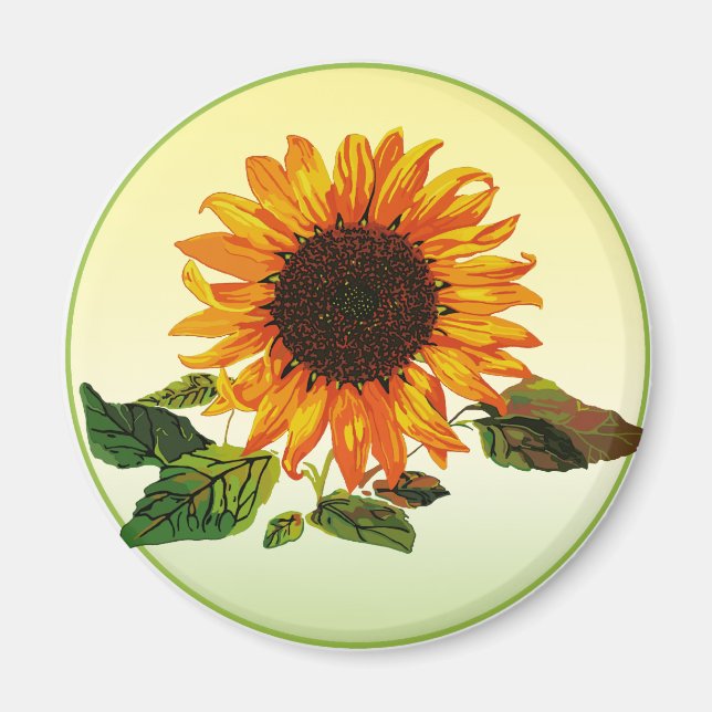 Sonnenblume Magnet (Vorne)