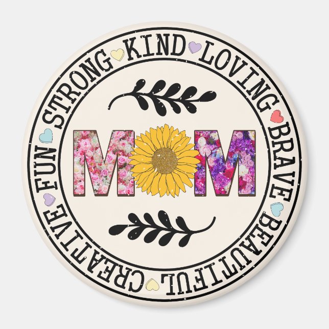 Sonnenblume Mama Magnet (Vorne)