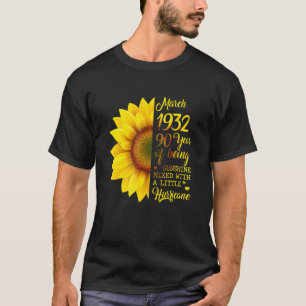 Sonnenblume März 1932 90 Jahre Sonnenschein Hu T-Shirt