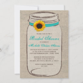 Sonnenblume Mason Jar Bridal Dusche Einladung