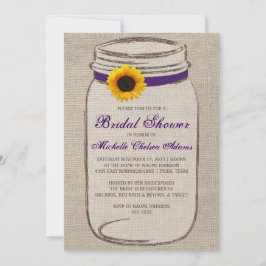 Sonnenblume Mason Jar Bridal Dusche Einladung
