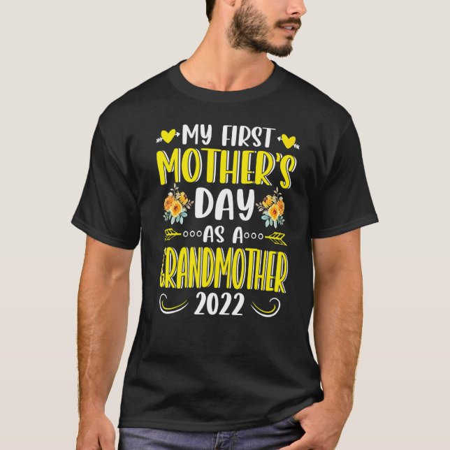 Sonnenblume mein erster Muttertag als Großmutter T-Shirt (Vorderseite)