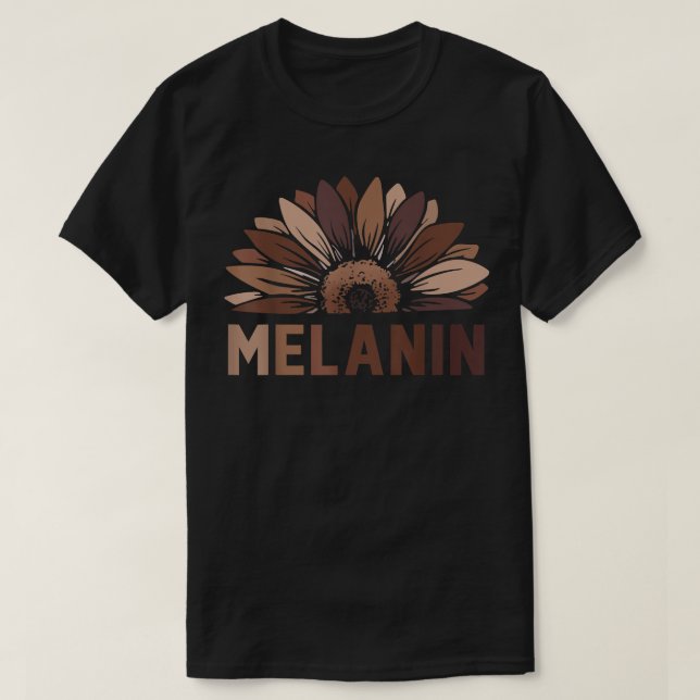 Sonnenblume Melanin Queen African American Woman B T-Shirt (Design vorne)