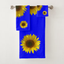 Sonnenblume mit dunkel hellem Blau