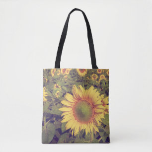 Sonnenblume mit Filtereffektretro Vintager Stiel