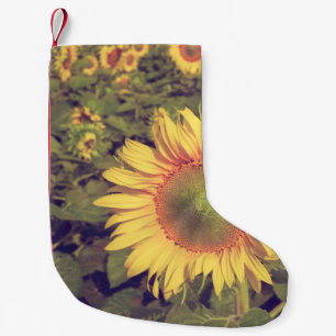 Sonnenblume mit Filtereffektretro Vintager Stiel Kleiner Weihnachtsstrumpf