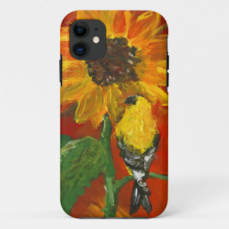 Sonnenblume mit Goldfinch Case-Mate iPhone Hülle