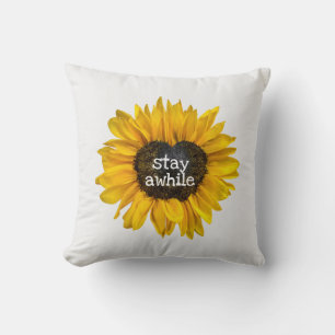 Sonnenblume mit Herzmitte Kissen