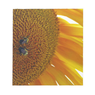 Sonnenblume mit Hummeln Notizblock