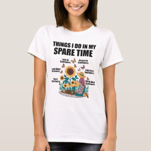 Sonnenblume mit Schmetterlingen Blume Sonnenblumen T-Shirt