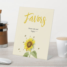 Sonnenblume mit Schmetterlingen Kinderduschfavorit Sockelschild