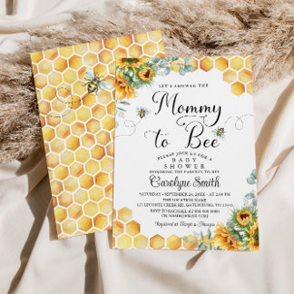 Sonnenblume Mommy to Bee Baby Dusche Einladung