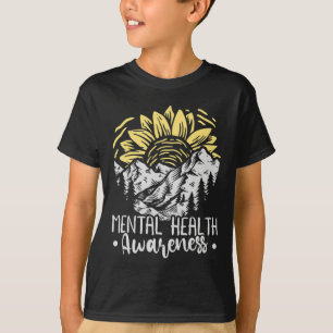 Sonnenblume Monat der Aufklärung über psychische G T-Shirt