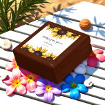 Sonnenblume Mutter der Bräutigam Hochzeit Erinnerungskiste<br><div class="desc">Sonnenblumen Mutter der Groom Hochzeit Geschenkboxen mit Mutter des Bräutigams,  Titel,  Name,  Datum und Aquarell Blütenblume Kunst.</div>