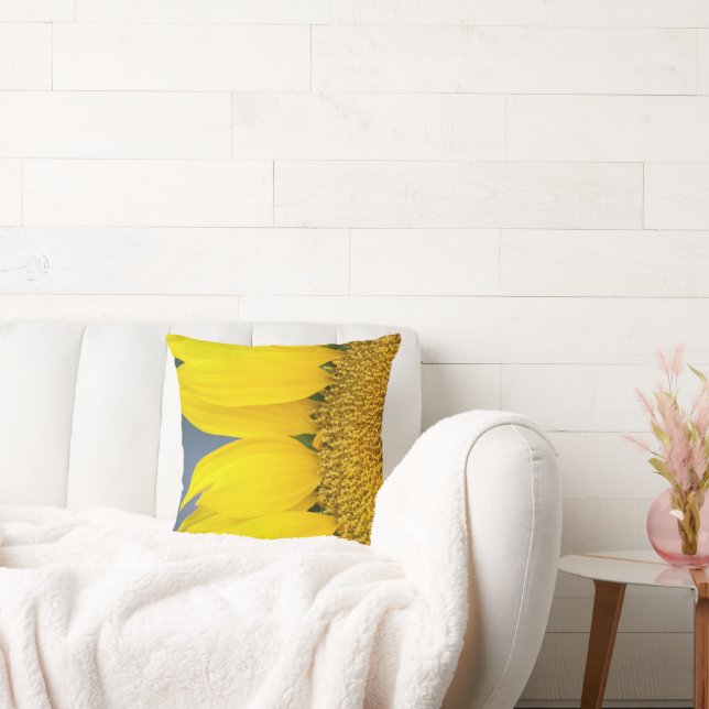 Sonnenblume Nah-Up-Foto Kissen (Liege)