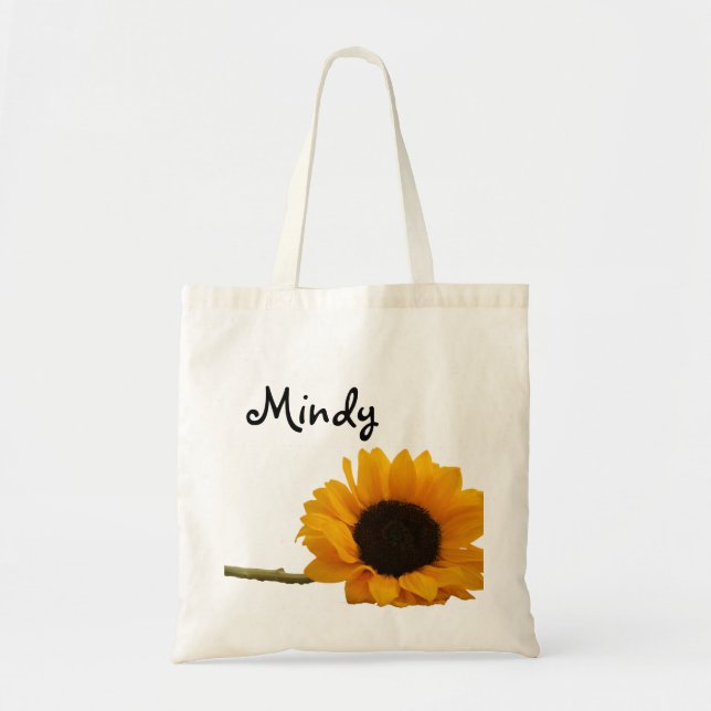Sonnenblume-Name-Tasche Tragetasche (Vorne)