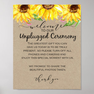 Sonnenblume nicht eingeklemmt Hochzeit Poster