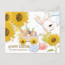 Sonnenblume Niedlich Bunny Hoppy Osterweiße