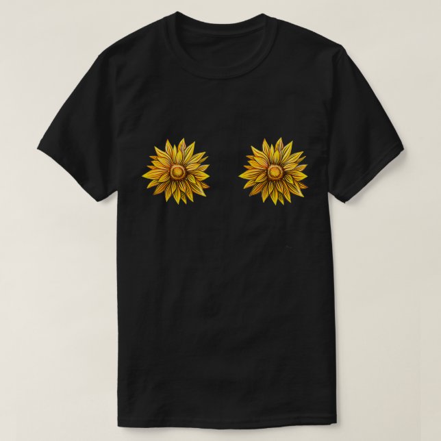 Sonnenblume Nipples  T-Shirt (Design vorne)