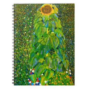 Sonnenblume-Notizbuch Gustav Klimt Notizblock