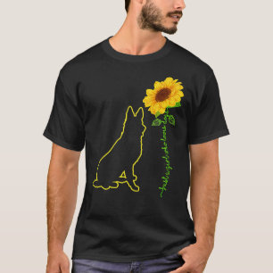 Sonnenblume Nur ein Mädchen, das deutsche Hirten D T-Shirt