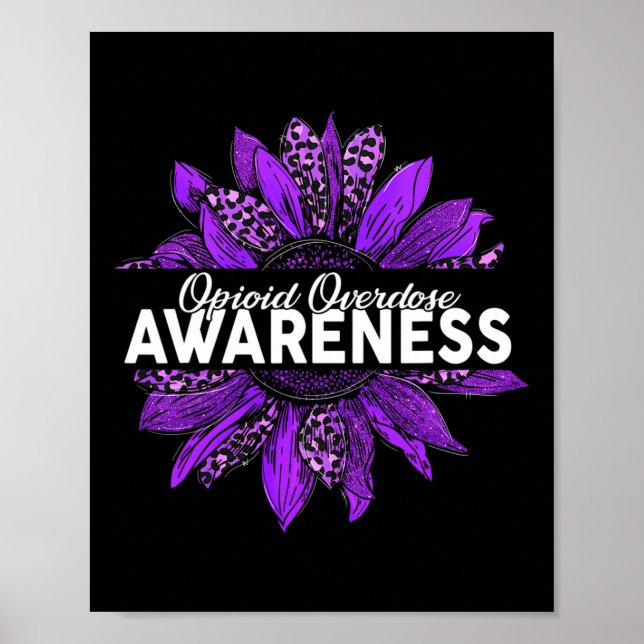 Sonnenblume Opioid Überdosierung Bewusstsein Lila  Poster (Vorne)