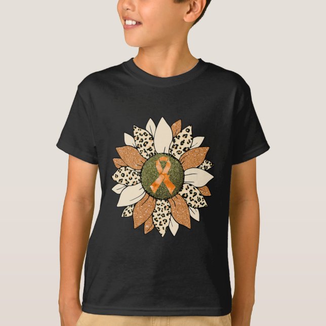 Sonnenblume Orange Crps Bewusstsein Frauen Krieg T-Shirt (Vorderseite)