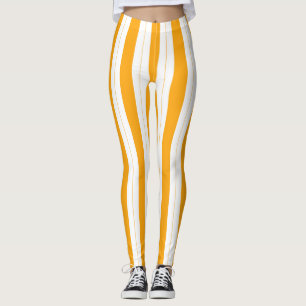Sonnenblume Orange Gelb Streifen Leggings