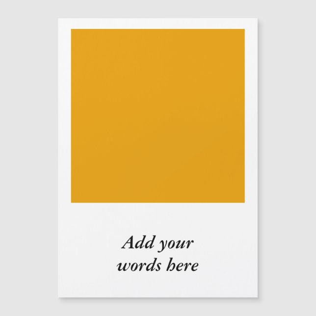 Sonnenblume Orange Solid Color Magnetkarte (Vorderseite)