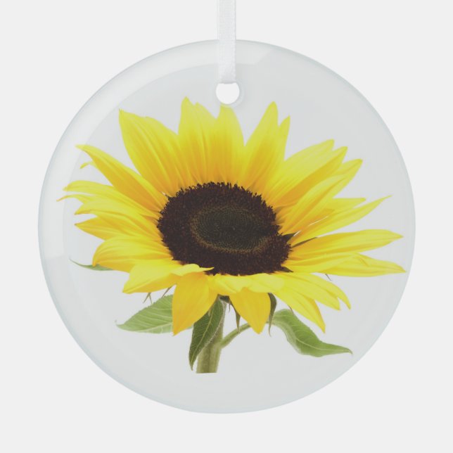 Sonnenblume Ornament Aus Glas (Vorderseite)