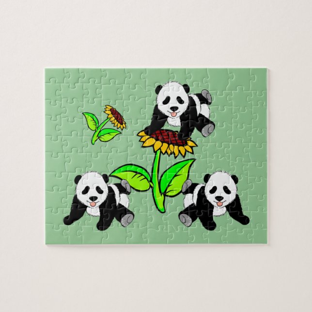 Sonnenblume-Pandas Puzzle (Horizontal)