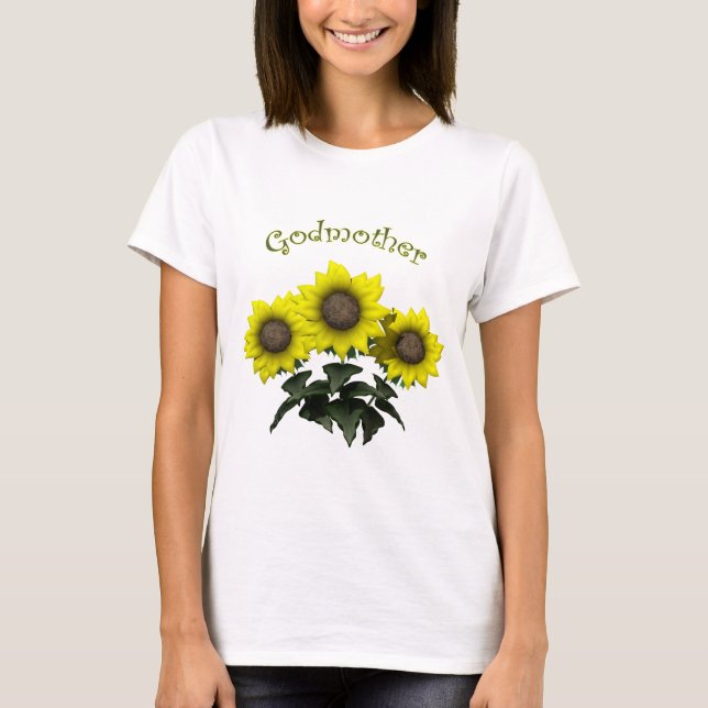Sonnenblume-Patin-Mutter-Tagesgeschenke T-Shirt (Vorderseite)