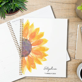 Sonnenblume Personalisiert 2024 Planer