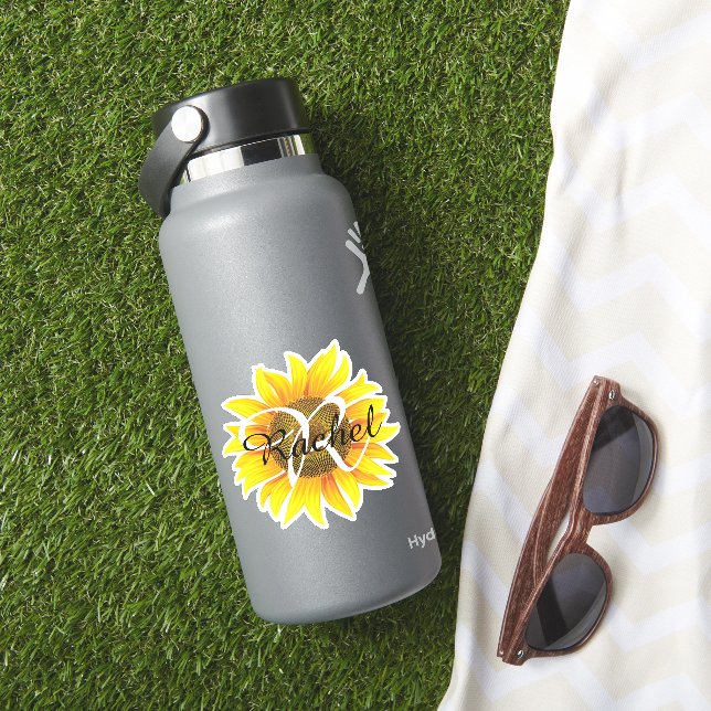 Sonnenblume personalisiert aufkleber (HydroFlask Insitu)