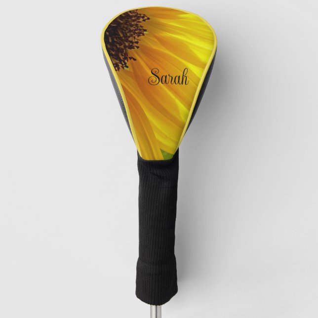 Sonnenblume Personalisiert Golf Head Cover Golf Headcover (Vorderseite)