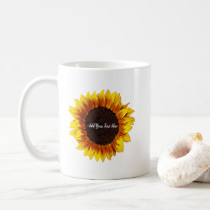 Sonnenblume Personalisiert Kaffeetasse