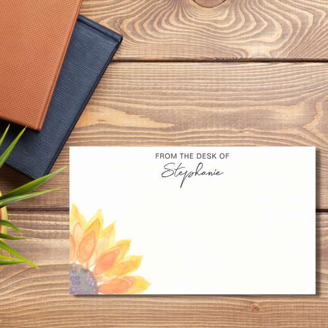 Sonnenblume Personalisiert vom Schreibtisch von Post-it Klebezettel (Von Creator hochgeladen)