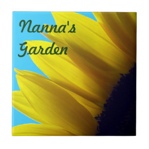 Sonnenblume-personalisierte Garten-Fliese Fliese