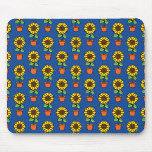 Sonnenblume Pflanze in einem Pot-Muster Mousepad