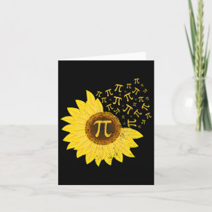 Sonnenblume Pi Tag 3.14 14. März Mathelehrer Vint Karte
