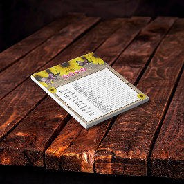 Sonnenblume Pink Baby Dusche Word Scramble Spiel Notizblock