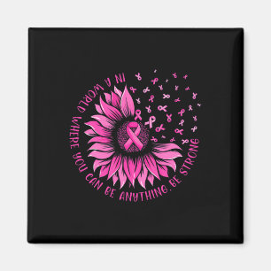 Sonnenblume Pink Ribbon Butterfly Brustkrebs Krieg Magnet