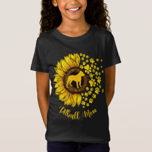 Sonnenblume Pitbull Mama Hund Lover T-Shirt