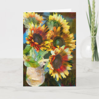 Sonnenblume Pizzaz Karte
