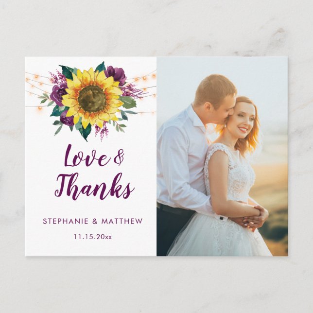 Sonnenblume Plum Lila Rose Leuchten Foto Vielen Da Postkarte (Vorderseite)