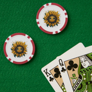 Sonnenblume Pokerchips